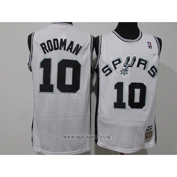Camiseta San Antonio Spurs Dennis Rodman NO 10 Mitchell & Ness 1983-84 Blanco